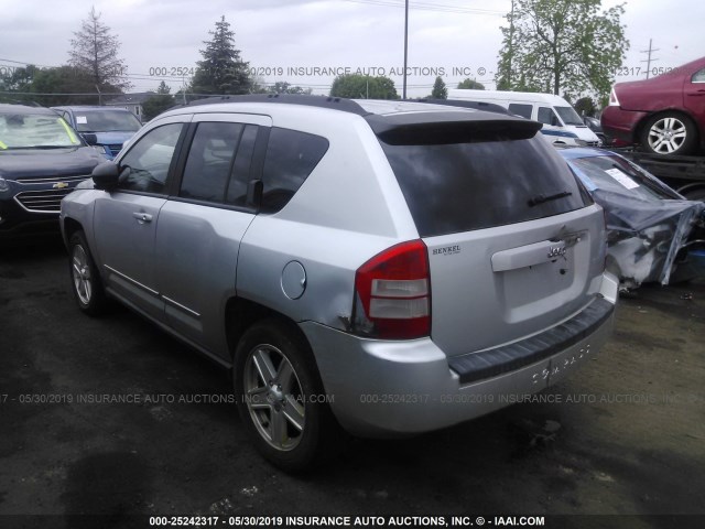 1J4NT4FB5AD575826 - 2010 JEEP COMPASS SPORT SILVER photo 3