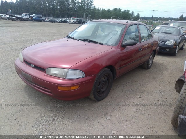 1Y1SK5263VZ411151 - 1997 GEO PRIZM LSI BURGUNDY photo 2