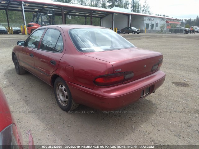 1Y1SK5263VZ411151 - 1997 GEO PRIZM LSI BURGUNDY photo 3