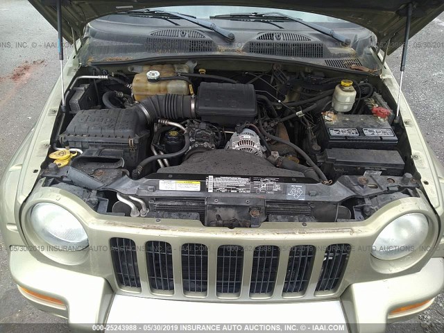 1J4GL38K33W668612 - 2003 JEEP LIBERTY RENEGADE 绿色 照片 10
