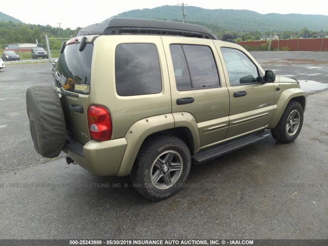 1J4GL38K33W668612 - 2003 JEEP LIBERTY RENEGADE 绿色 照片 4
