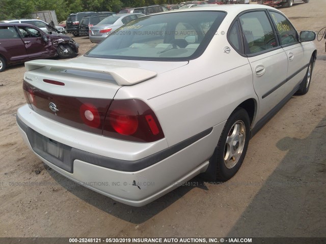 2G1WF52E249130378 - 2004 CHEVROLET IMPALA WHITE photo 4