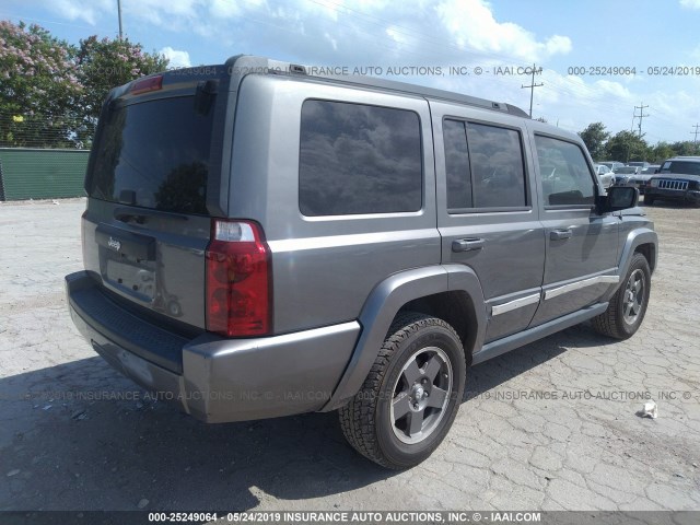 1J8HH48K38C142824 - 2008 JEEP COMMANDER SPORT ნაცრისფერი ფოტო 4