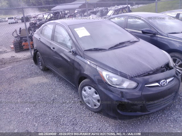 KMHCT4AE0DU460551 - 2013 HYUNDAI ACCENT GLS/GS GRAY photo 1