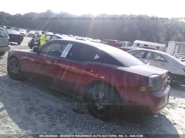 2B3KA43R07H769435 - 2007 DODGE CHARGER SE/SXT MAROON photo 3