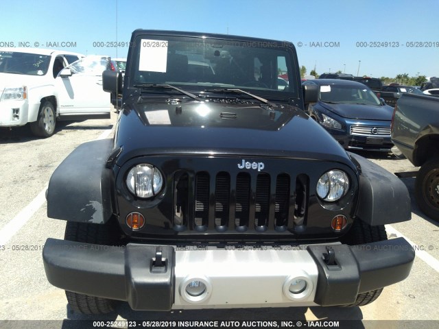 1C4AJWAGXDL670336 - 2013 JEEP WRANGLER SPORT BLACK photo 6