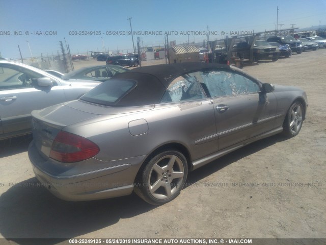 WDBTK75J35F143450 - 2005 MERCEDES-BENZ CLK 500 SILVER photo 4