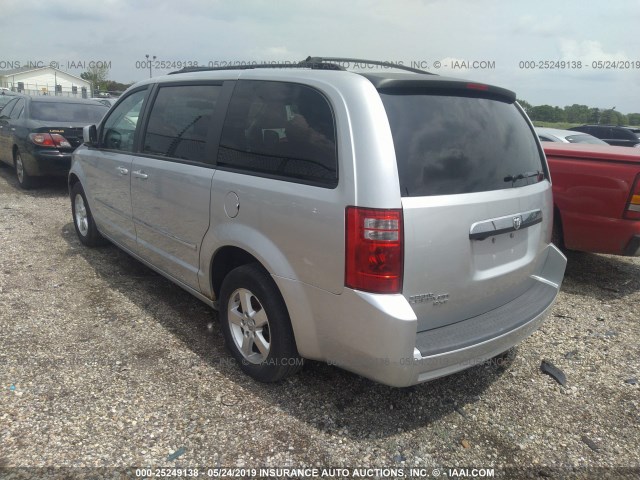 2D8HN54P98R102425 - 2008 DODGE GRAND CARAVAN SXT SILVER photo 3