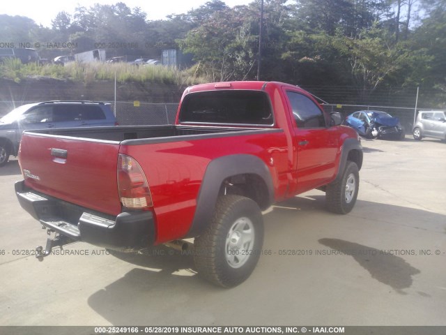 5TEPX42N58Z566385 - 2008 TOYOTA TACOMA RED photo 4