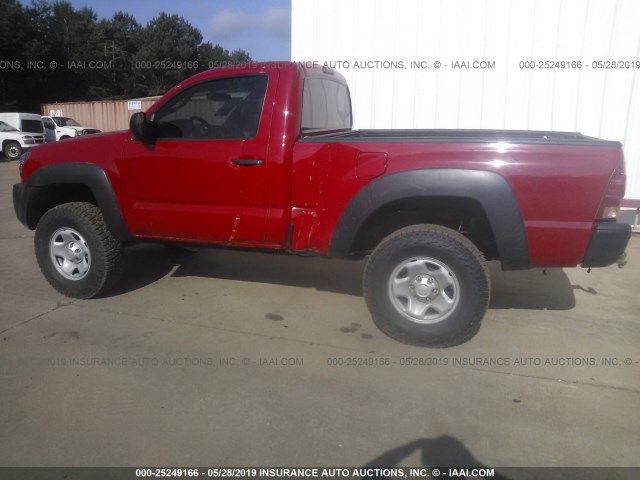5TEPX42N58Z566385 - 2008 TOYOTA TACOMA RED photo 6