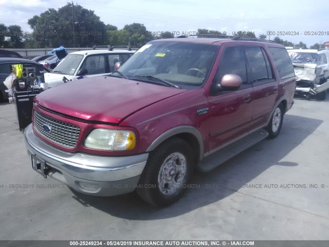 1FMEU17L6YLB21556 - 2000 FORD EXPEDITION EDDIE BAUER RED photo 2