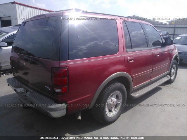 1FMEU17L6YLB21556 - 2000 FORD EXPEDITION EDDIE BAUER RED photo 4