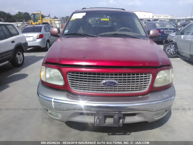 1FMEU17L6YLB21556 - 2000 FORD EXPEDITION EDDIE BAUER RED photo 6