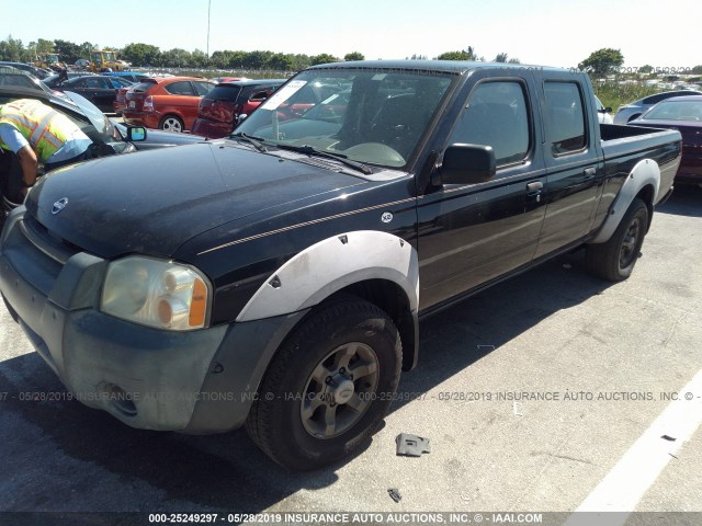 1N6ED29X43C403887 - 2003 NISSAN FRONTIER CREW CAB XE/CREW CAB SE BLACK photo 2