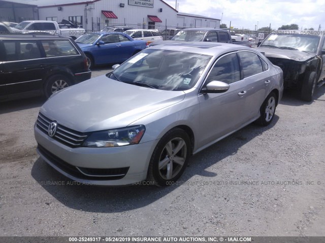 1VWBH7A37CC028011 - 2012 VOLKSWAGEN PASSAT SE BEIGE photo 2