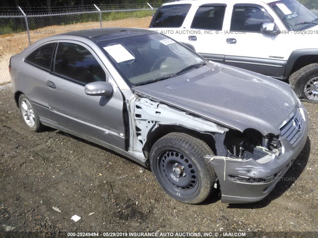 WDBRN40J13A447877 - 2003 MERCEDES-BENZ C 230K SPORT COUPE GRAY photo 1