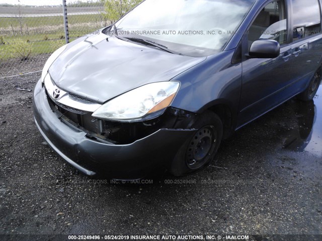 5TDZA23C86S531183 - 2006 TOYOTA SIENNA CE/LE GRAY photo 6