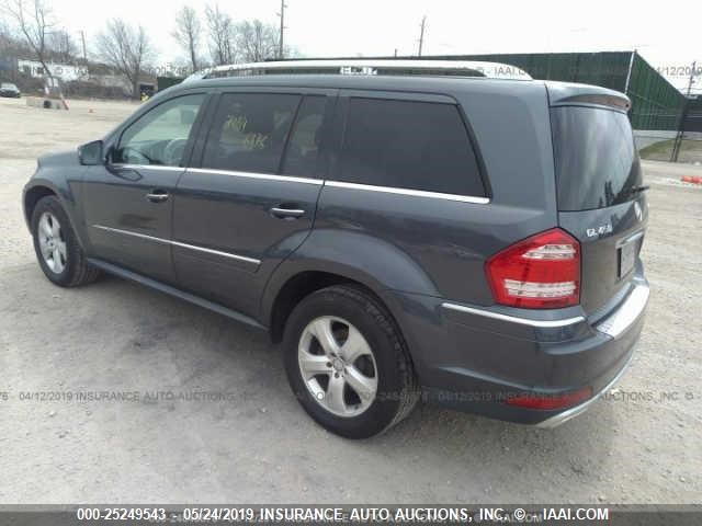 4JGBF7BE3BA630449 - 2011 MERCEDES-BENZ GL 450 4MATIC GRAY photo 3