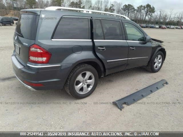 4JGBF7BE3BA630449 - 2011 MERCEDES-BENZ GL 450 4MATIC GRAY photo 4