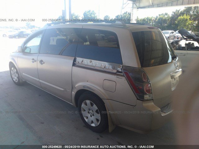 5N1BV28U26N105627 - 2006 NISSAN QUEST S/SE/SL GOLD photo 3