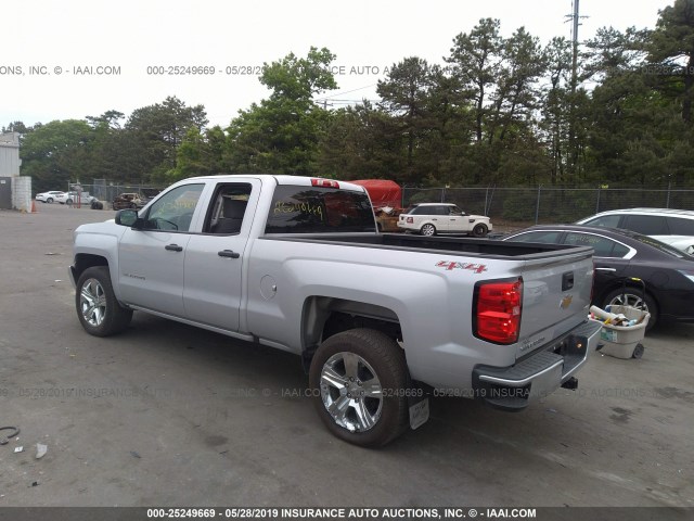 1GCVKPEC8HZ399260 - 2017 CHEVROLET SILVERADO K1500 CUSTOM SILVER photo 3