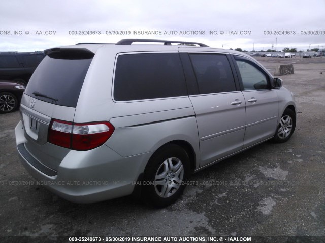 5FNRL38727B461830 - 2007 HONDA ODYSSEY EXL SILVER photo 4