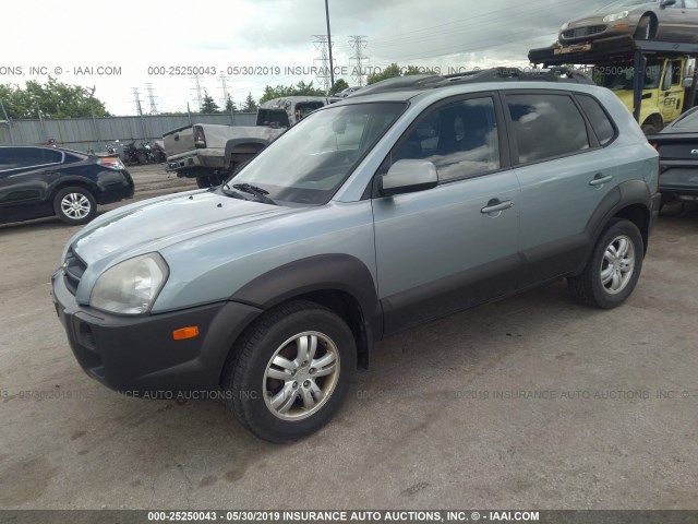 KM8JN72D97U609214 - 2007 HYUNDAI TUCSON SE/LIMITED Light Blue photo 2