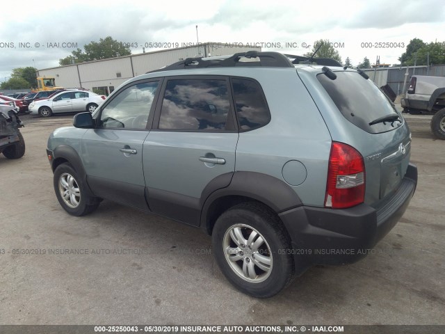 KM8JN72D97U609214 - 2007 HYUNDAI TUCSON SE/LIMITED Light Blue photo 3