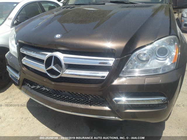 4JGBF7BE3CA785617 - 2012 MERCEDES-BENZ GL 450 4MATIC BROWN photo 6