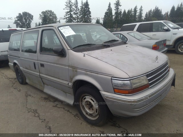 1P4GH44R2PX775162 - 1993 PLYMOUTH GRAND VOYAGER SE SILVER photo 1