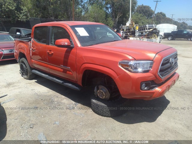 5TFAX5GN3GX070706 - 2016 TOYOTA Tacoma DOUBLE CAB/SR/SR5 ORANGE photo 1