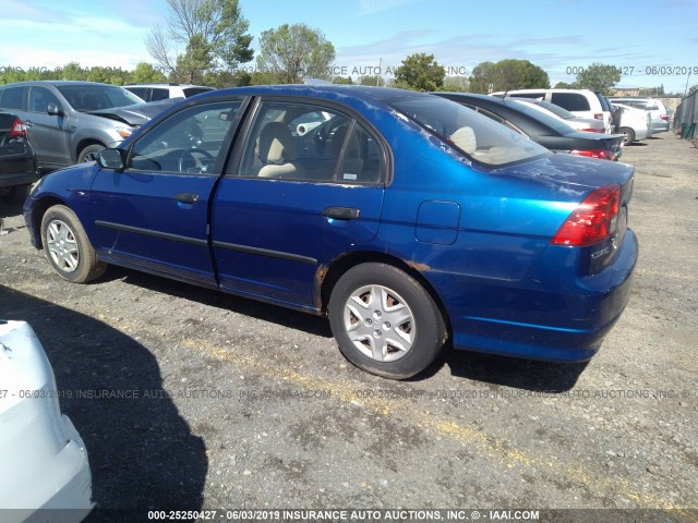 2HGES16335H609742 - 2005 HONDA CIVIC DX VP 蓝色 照片 3