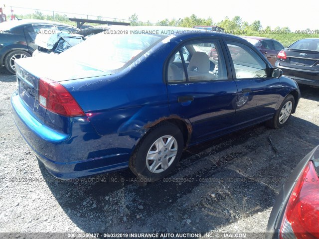 2HGES16335H609742 - 2005 HONDA CIVIC DX VP 蓝色 照片 4