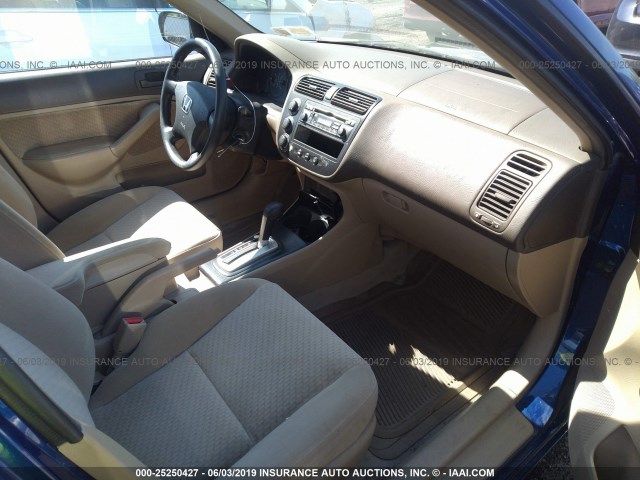 2HGES16335H609742 - 2005 HONDA CIVIC DX VP 蓝色 照片 5