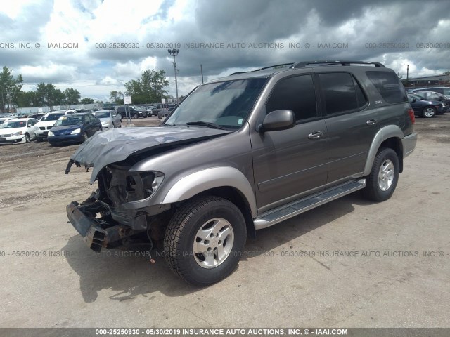 5TDZT34AX3S144501 - 2003 TOYOTA SEQUOIA SR5 GRAY photo 2