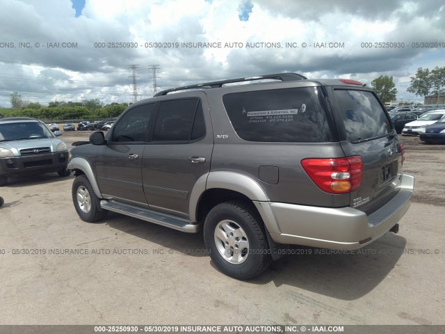 5TDZT34AX3S144501 - 2003 TOYOTA SEQUOIA SR5 GRAY photo 3