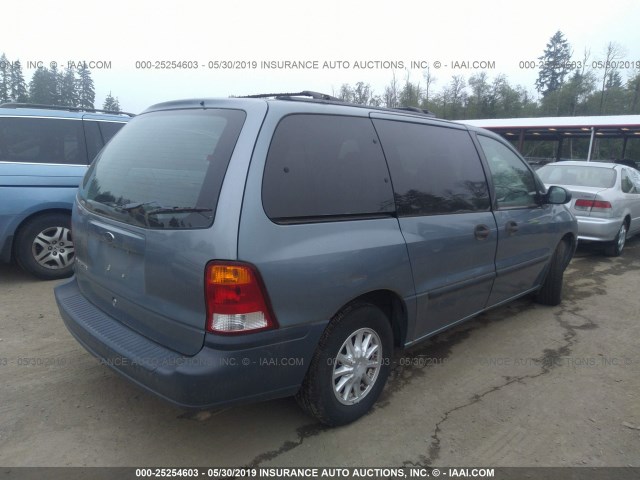 2FMZA5141YBB41488 - 2000 FORD WINDSTAR LX BLUE photo 4