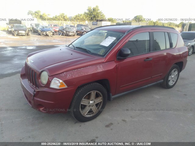 1J8FT47WX8D772540 - 2008 JEEP COMPASS SPORT RED photo 2