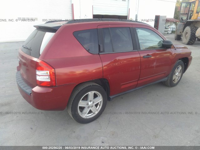 1J8FT47WX8D772540 - 2008 JEEP COMPASS SPORT RED photo 4