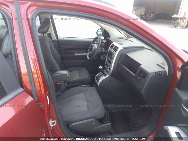 1J8FT47WX8D772540 - 2008 JEEP COMPASS SPORT RED photo 5