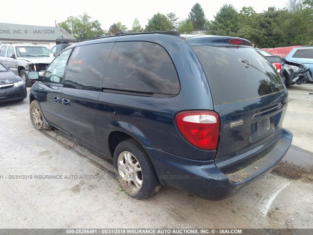 2D4GP44L33R117784 - 2003 DODGE GRAND CARAVAN SPORT BLUE photo 3