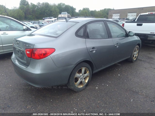 KMHDU46D29U820136 - 2009 HYUNDAI ELANTRA GLS/SE GRAY photo 4