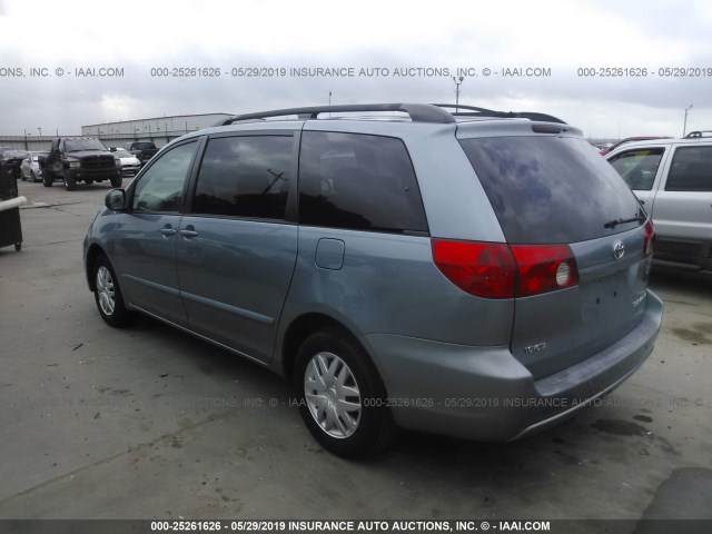 5TDZA23C26S581996 - 2006 TOYOTA SIENNA CE/LE BLUE photo 3