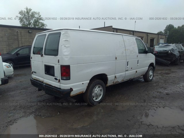 1FTNE14W18DB41742 - 2008 FORD ECONOLINE E150 VAN WHITE photo 4