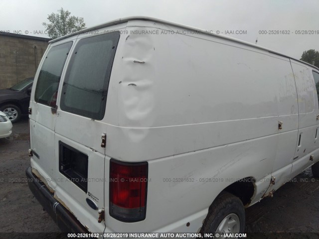 1FTNE14W18DB41742 - 2008 FORD ECONOLINE E150 VAN WHITE photo 6