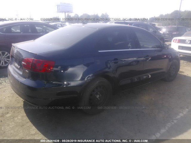 3VWLL7AJXDM357433 - 2013 VOLKSWAGEN JETTA TDI BLUE photo 4