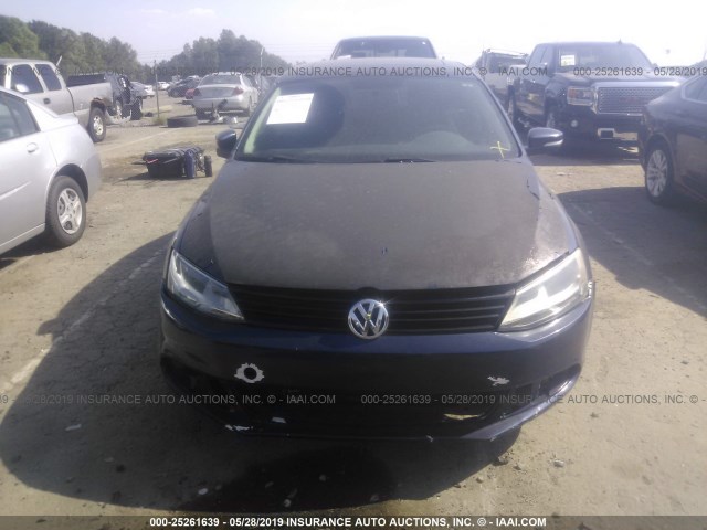 3VWLL7AJXDM357433 - 2013 VOLKSWAGEN JETTA TDI BLUE photo 6