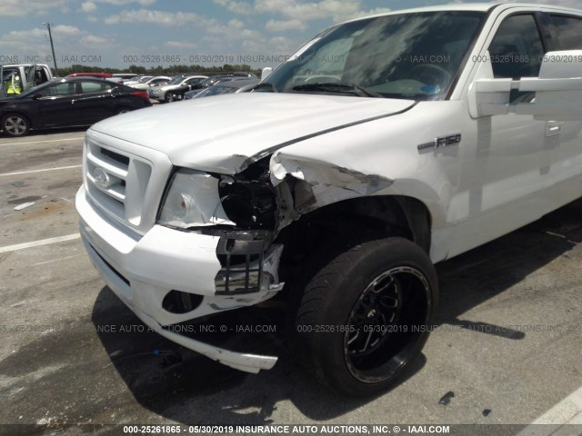 1FTRW12W74KD09777 - 2004 FORD F150 SUPERCREW WHITE photo 6