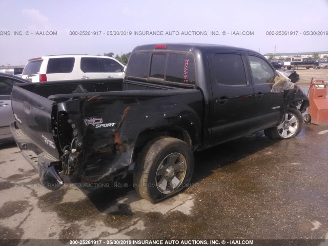 3TMJU62N08M068134 - 2008 TOYOTA TACOMA DOUBLE CAB PRERUNNER BLACK photo 4