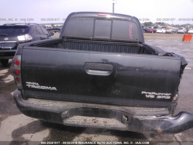 3TMJU62N08M068134 - 2008 TOYOTA TACOMA DOUBLE CAB PRERUNNER BLACK photo 6